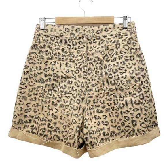 NWT Free People Printed Dogtown High Waist Shorts Cheetah Black Tan Size 29 NEW - Picture 3 of 16